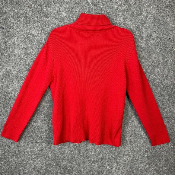 Reference Point Ribbed Turtleneck Sweater Women Plus 3X Red Long Sleeve - Picture 5 of 9